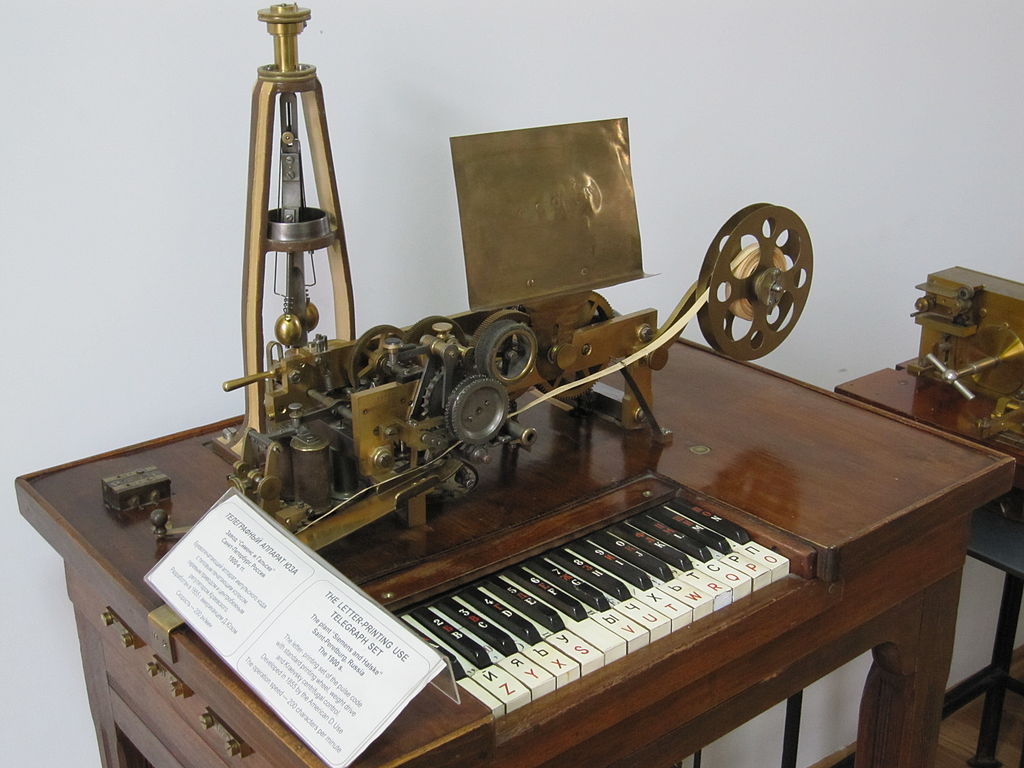 Hughes Letter-Printing Telegraph Set built by Siemens and Halske in Saint Petersburg, Russia, ca.1900